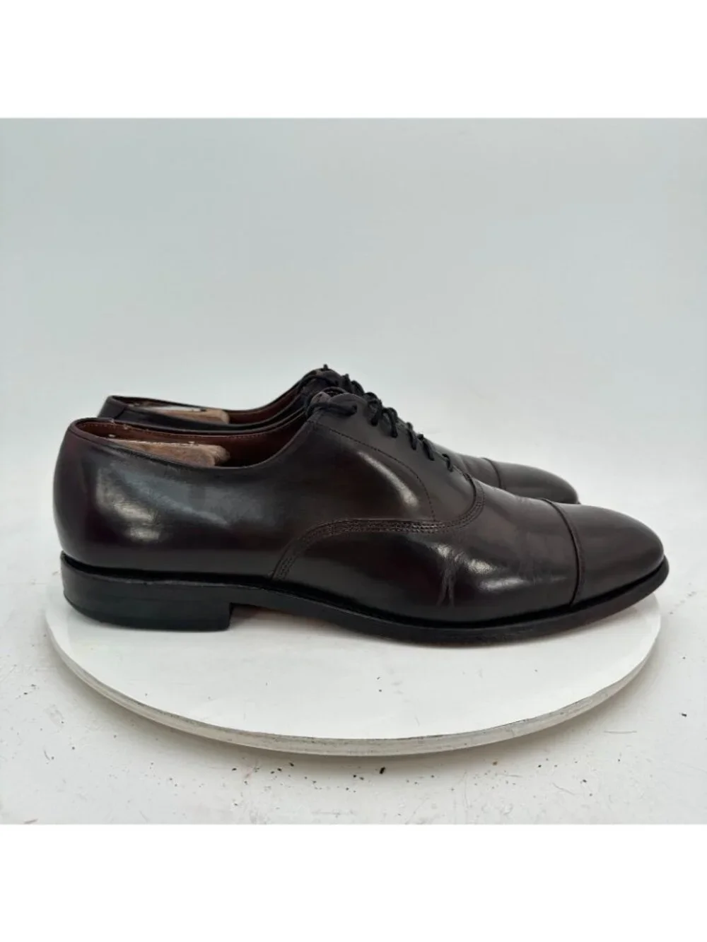 Allen Edmonds Park Avenue Men Size 10B Brown Leather Cap Toe Oxford Dress Shoes